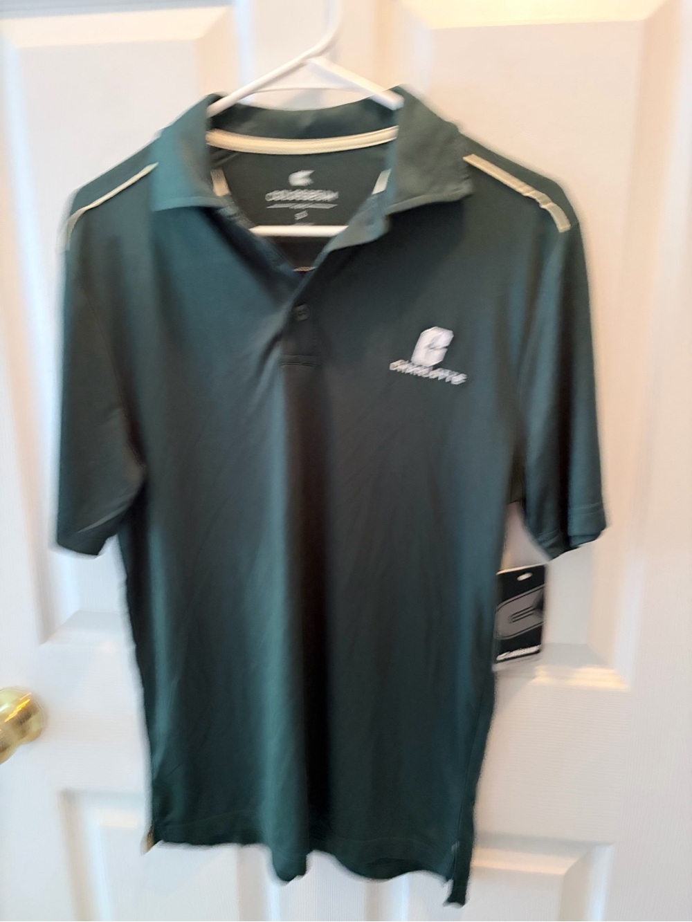 Colosseum Men's Forest Green Polo with White Trim